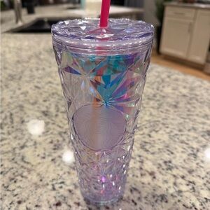 Starbucks Prism Tumbler with Pink Straw